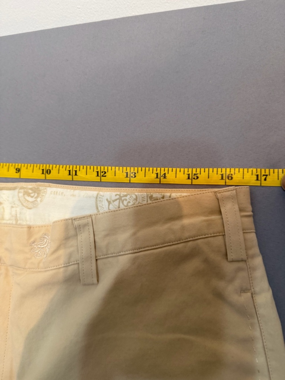 Nat Nast Men's Size 34 Beige Flat-Front Cotton Shorts - Picture 5 of 13